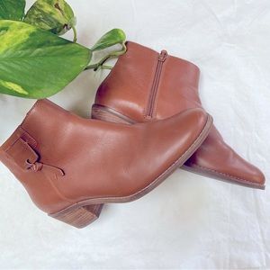 Cole Haan Joanna Cognac Leather Booties